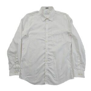 Calvin Klein Cool Tech Non Iron Shirt Men's M White Long Sleeve Button-Down EUC